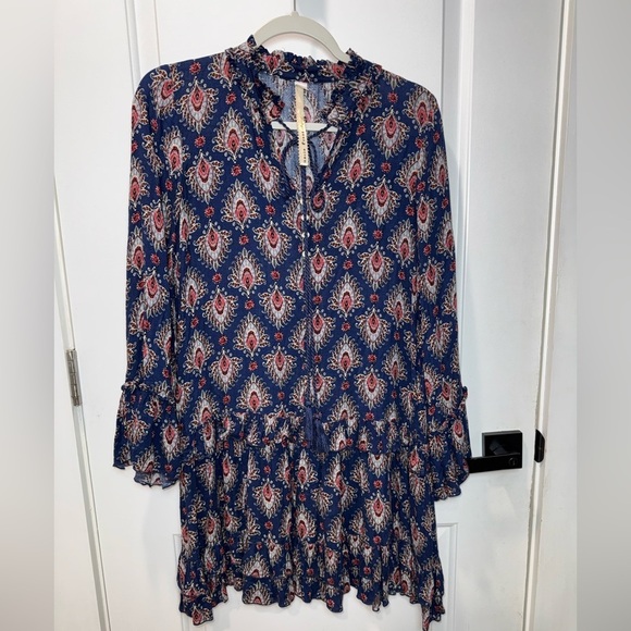Uncle Frank Dresses & Skirts - Anthropologie Uncle Frank Dress Ruffle Long Sleeve XS 100%rayon style 33350 USA